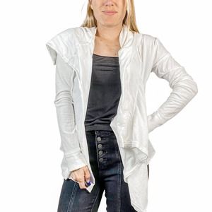 Free People Sweater Top Jacket Cardigan We The Free Waterfall White Open Slouchy